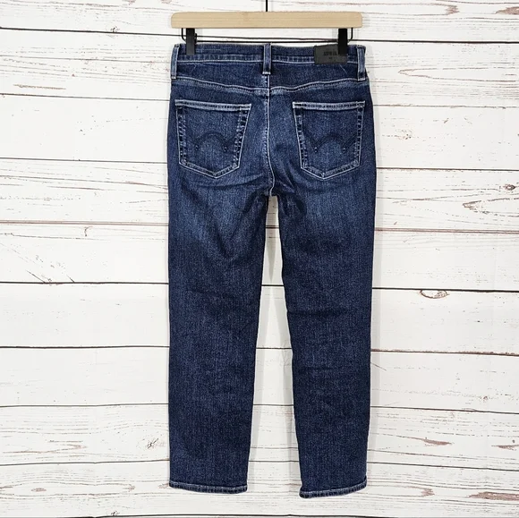 EdwinBree Crop Slim Straight Dark Wash Jeans NWOT